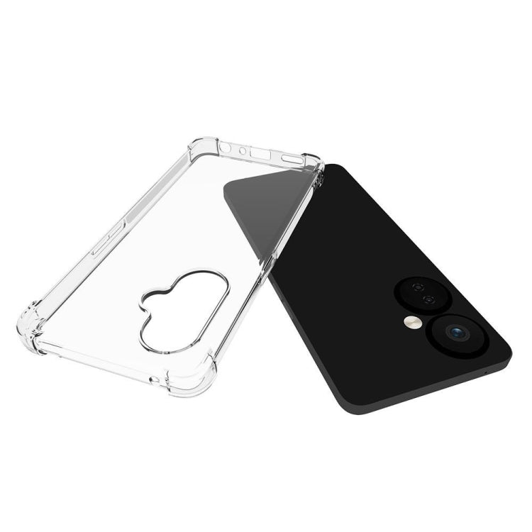 For OnePlus Nord CE 3 Lite Shockproof Non-slip Thickening TPU Phone Case(Transparent) - OnePlus Cases by buy2fix | Online Shopping UK | buy2fix