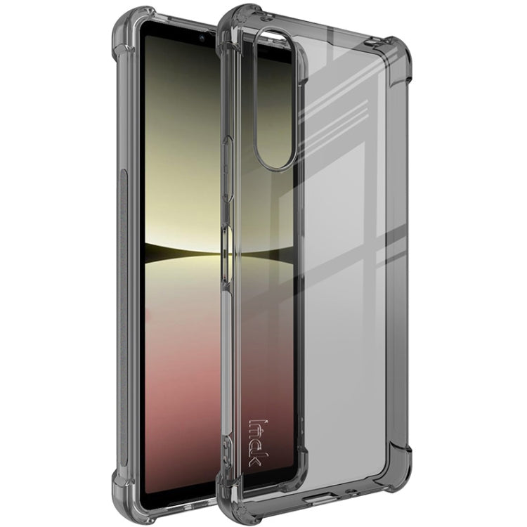 For Sony Xperia 10 V imak Shockproof Airbag TPU Phone Case(Transparent Black) - Sony Cases by imak | Online Shopping UK | buy2fix