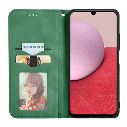 For Samsung Galaxy A14 5G Retro Skin Feel Magnetic Leather Phone Case(Green) - Galaxy Phone Cases by buy2fix | Online Shopping UK | buy2fix