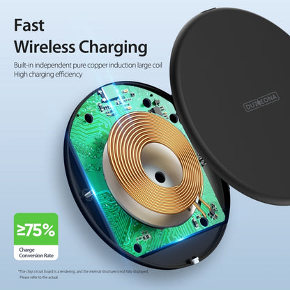 DUZZONA W11 15W Desktop Qi Wireless Charger(Black) - Wireless Charger by DUZZONA | Online Shopping UK | buy2fix