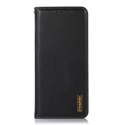 For Nokia C22 4G KHAZNEH Nappa Top Layer Cowhide Leather Phone Case(Black) - Nokia Cases by buy2fix | Online Shopping UK | buy2fix