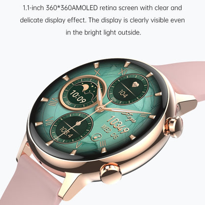 HK39 1.1 inch Smart Stainless Steel Band Watch Support Bluetooth Call/Blood Oxygen Monitoring(Gold) - Smart Wear by buy2fix | Online Shopping UK | buy2fix