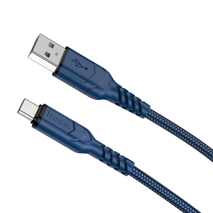 hoco X59 Victory 3A USB to USB-C / Type-C Charging Data Dable, Length:2m(Blue) - USB-C & Type-C Cable by hoco | Online Shopping UK | buy2fix