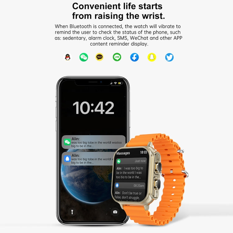 N22 2 in 1 1.96 inch HD Display Sport Bluetooth Call Earphone Smart Watch(Green) - Smart Wear by buy2fix | Online Shopping UK | buy2fix
