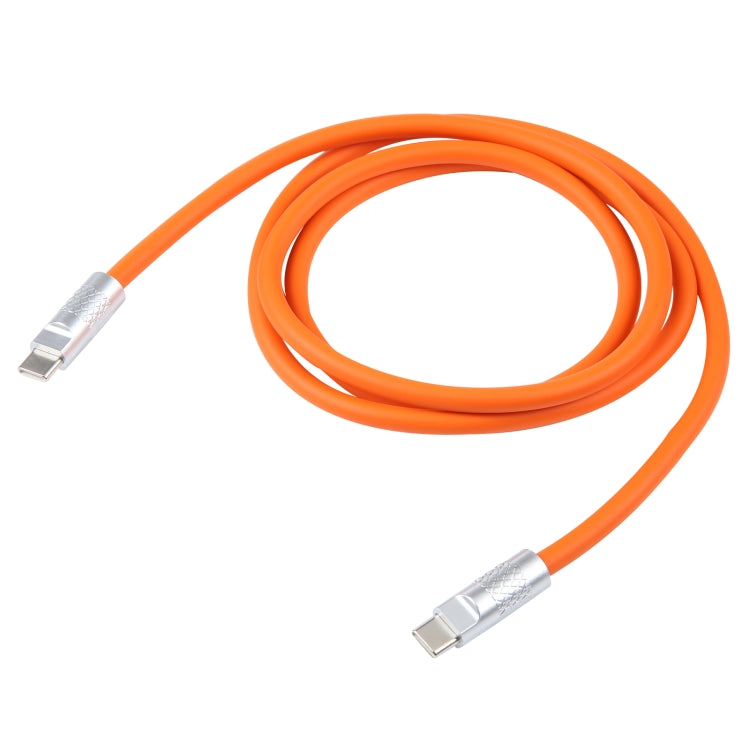 Mech Series 120W USB-C / Type-C to USB-C / Type-C Metal Plug Silicone Fast Charging Data Cable, Length: 1.2m(Orange) -  by buy2fix | Online Shopping UK | buy2fix