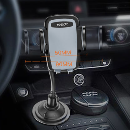 Yesido C112 Universal Car Water Cup Holder Telescopic Hose Phone Holder(Black) - Car Holders by Yesido | Online Shopping UK | buy2fix