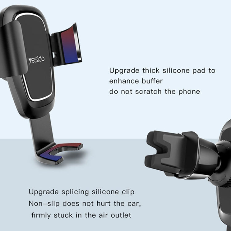 Yesido C71 Car Air Vent Rotatable Phone Holder(Black) - Car Holders by Yesido | Online Shopping UK | buy2fix