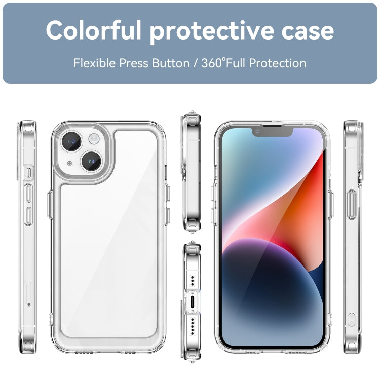 For iPhone 15 Plus Colorful Series Acrylic + TPU Phone Case(Transparent) - iPhone 15 Plus Cases by buy2fix | Online Shopping UK | buy2fix