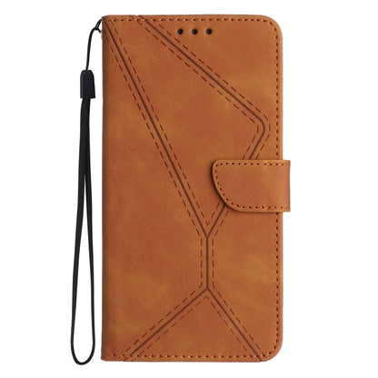 For Sony Xperia 1 IV Stitching Embossed Leather Phone Case(Brown) - Sony Cases by buy2fix | Online Shopping UK | buy2fix