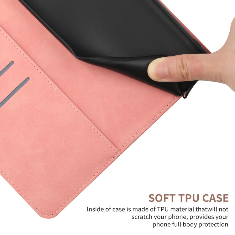 For Xiaomi 13 Stitching Embossed Leather Phone Case(Pink) - 13 Cases by buy2fix | Online Shopping UK | buy2fix