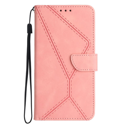 For Redmi Note 11 4G Global Stitching Embossed Leather Phone Case(Pink) - Xiaomi Cases by buy2fix | Online Shopping UK | buy2fix