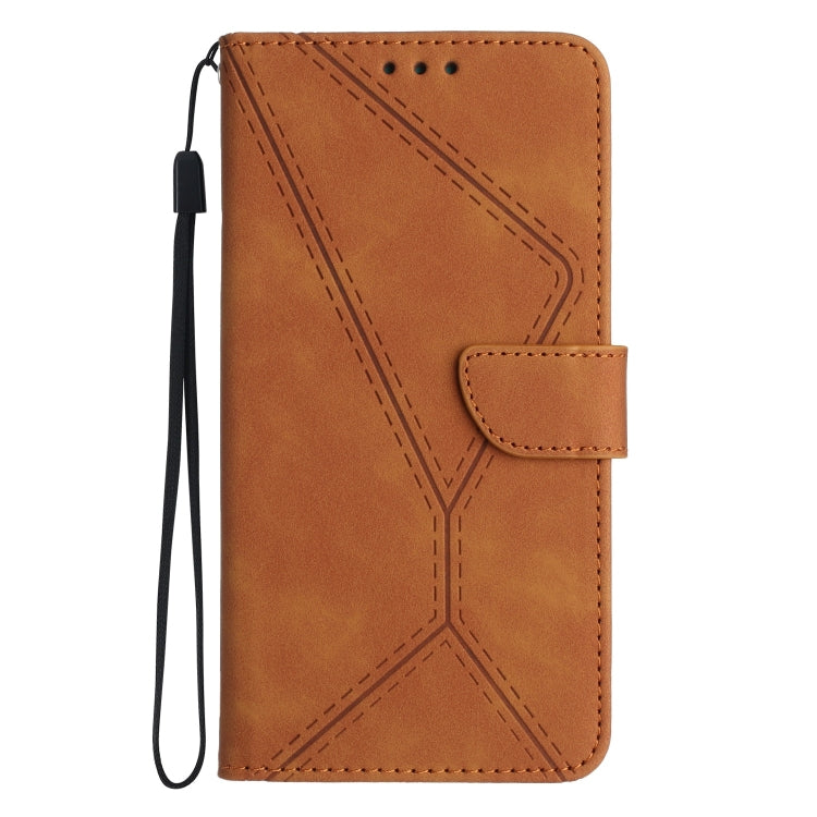 For iPhone 11 Pro Stitching Embossed Leather Phone Case(Brown) - iPhone 11 Pro Cases by buy2fix | Online Shopping UK | buy2fix