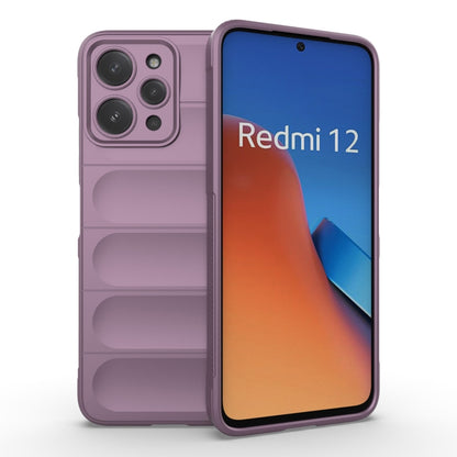 For Xiaomi Redmi 12 4G Magic Shield TPU + Flannel Phone Case(Purple) - Xiaomi Cases by buy2fix | Online Shopping UK | buy2fix