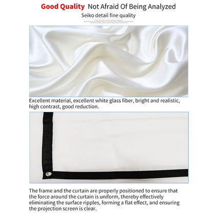 Simple Folding Thin Polyester Projector Film Curtain, Size:150 inch 4:3 - Other by buy2fix | Online Shopping UK | buy2fix