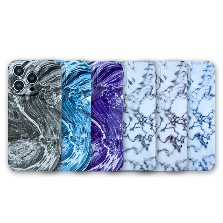 For iPhone 13 Pro Max Marble Pattern Phone Case(Purple White) - iPhone 13 Pro Max Cases by buy2fix | Online Shopping UK | buy2fix