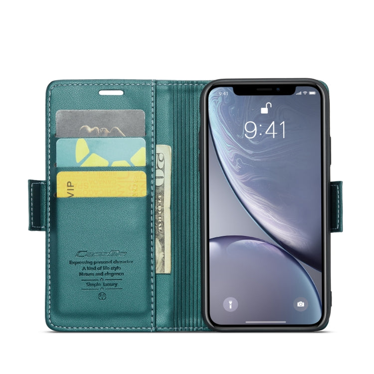 For iPhone XR CaseMe 023 Butterfly Buckle Litchi Texture RFID Anti-theft Leather Phone Case(Pearly Blue) - More iPhone Cases by CaseMe | Online Shopping UK | buy2fix