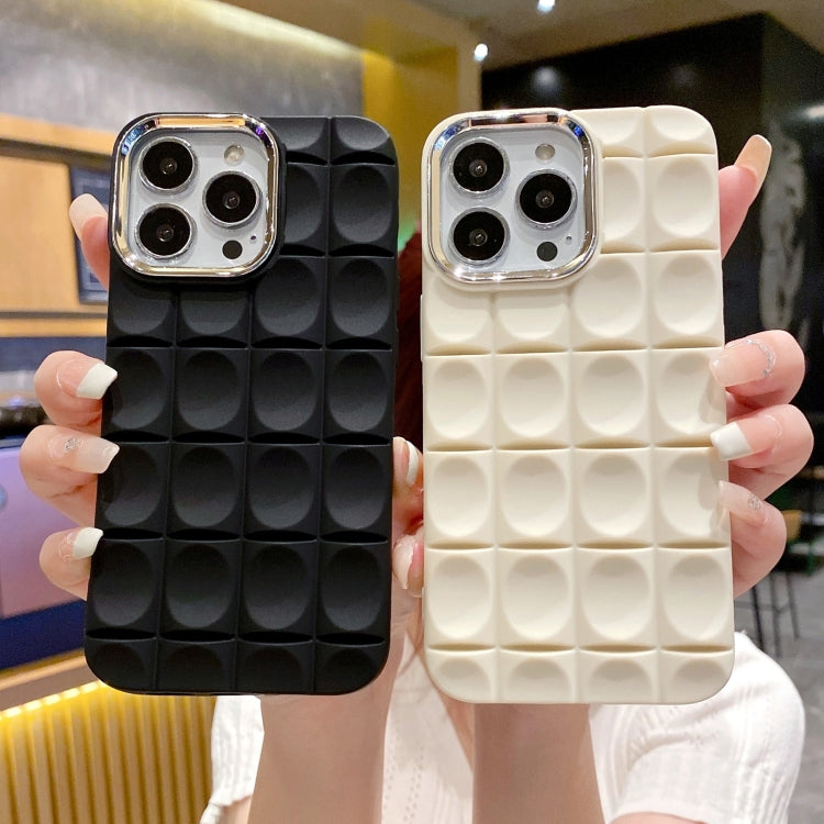 For iPhone 11 Pro Max Groove Pattern Electroplating TPU Phone Case(White) - iPhone 11 Pro Max Cases by buy2fix | Online Shopping UK | buy2fix