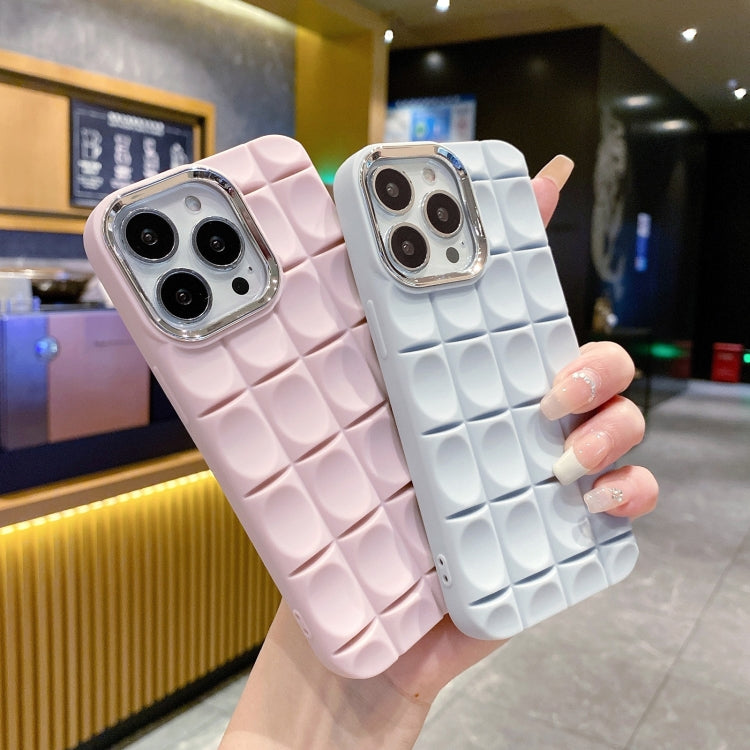 For iPhone 11 Groove Pattern Electroplating TPU Phone Case(White) - iPhone 11 Cases by buy2fix | Online Shopping UK | buy2fix