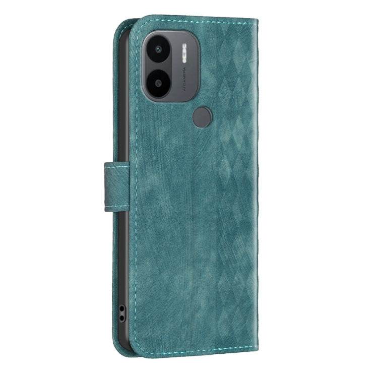 For Xiaomi Redmi A1 / A1+ Plaid Embossed Leather Phone Case(Green) - Xiaomi Cases by buy2fix | Online Shopping UK | buy2fix