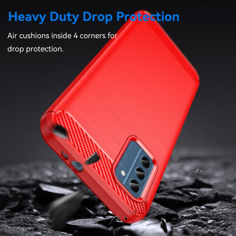 For Nokia C300 Brushed Texture Carbon Fiber TPU Phone Case(Red) - Nokia Cases by buy2fix | Online Shopping UK | buy2fix