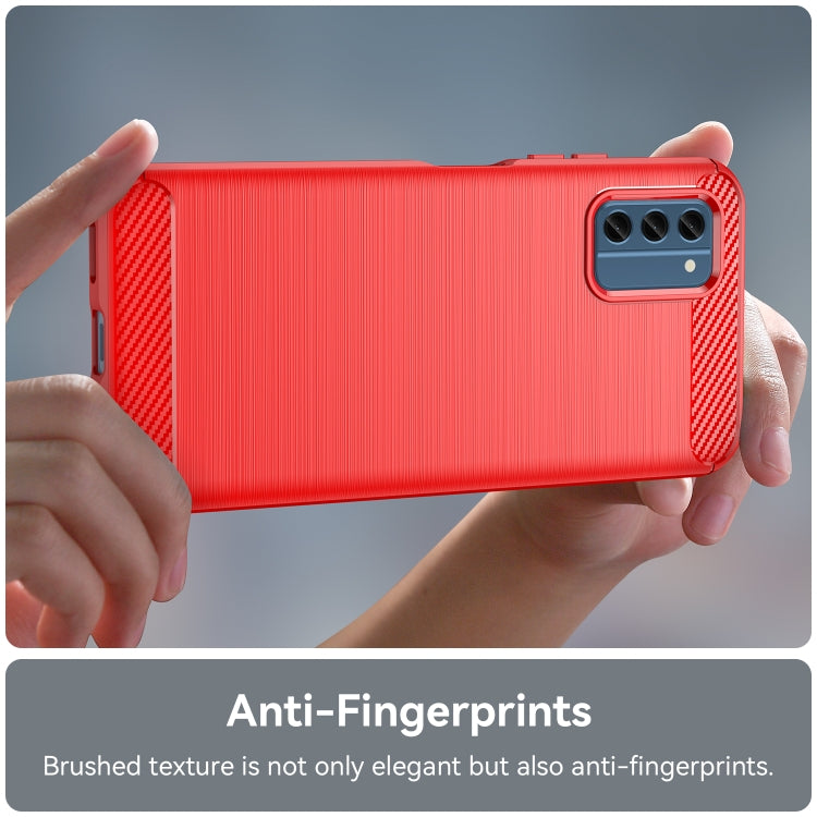 For Nokia C300 Brushed Texture Carbon Fiber TPU Phone Case(Red) - Nokia Cases by buy2fix | Online Shopping UK | buy2fix