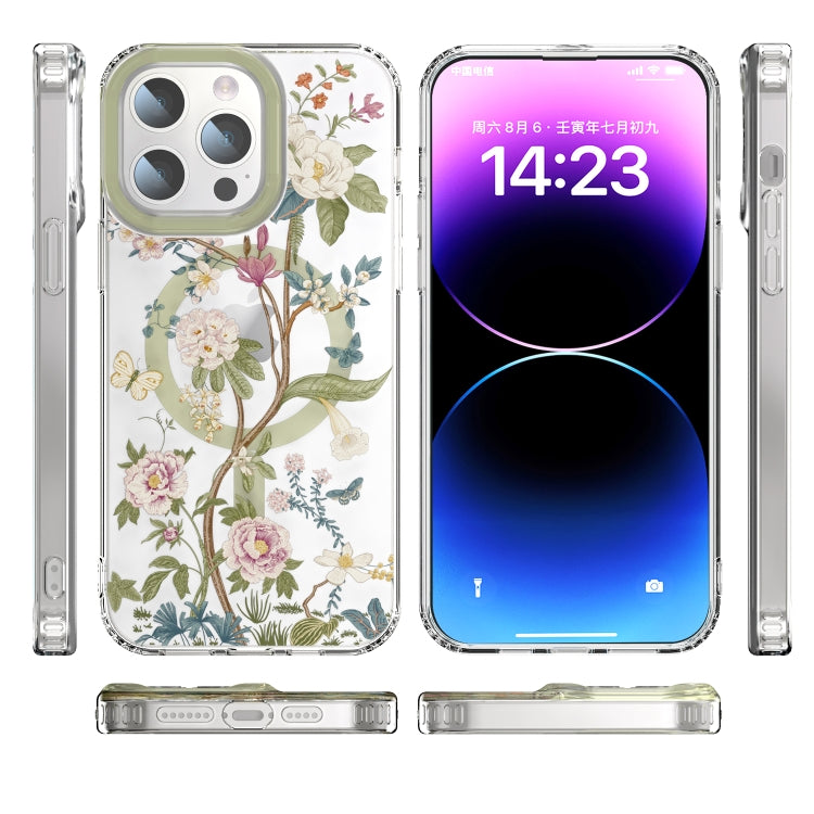 For iPhone 11 MagSafe Magnetic TPU Phone Case(Blue Hydrangea Ball) - iPhone 11 Cases by buy2fix | Online Shopping UK | buy2fix