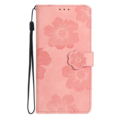 For Xiaomi Redmi 9 Flower Embossing Pattern Leather Phone Case(Pink) - Xiaomi Cases by buy2fix | Online Shopping UK | buy2fix