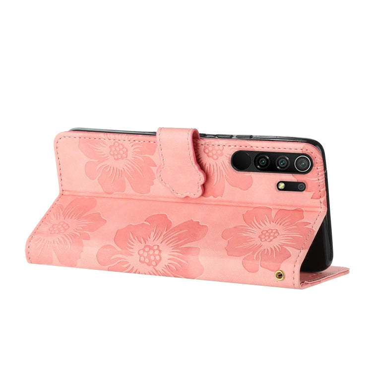 For Xiaomi Redmi 9 Flower Embossing Pattern Leather Phone Case(Pink) - Xiaomi Cases by buy2fix | Online Shopping UK | buy2fix