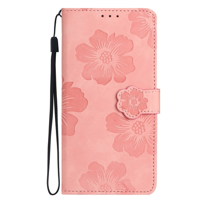 For Xiaomi Redmi 10C Flower Embossing Pattern Leather Phone Case(Pink) - Xiaomi Cases by buy2fix | Online Shopping UK | buy2fix
