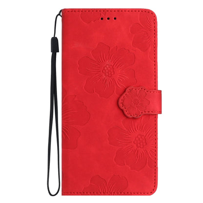 For Xiaomi Redmi A1 Flower Embossing Pattern Leather Phone Case(Red) - Xiaomi Cases by buy2fix | Online Shopping UK | buy2fix