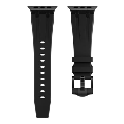AP Silicone Watch Band For Apple Watch SE 2023 44mm(Black Black) - Watch Bands by buy2fix | Online Shopping UK | buy2fix