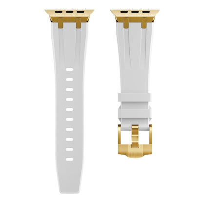 AP Silicone Watch Band For Apple Watch Ultra 2 49mm(Gold White) - Watch Bands by buy2fix | Online Shopping UK | buy2fix