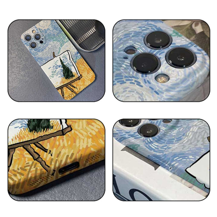 For iPhone 13 Pro Precise Hole Oil Painting Pattern PC Phone Case(Landscape Painting) - iPhone 13 Pro Cases by buy2fix | Online Shopping UK | buy2fix