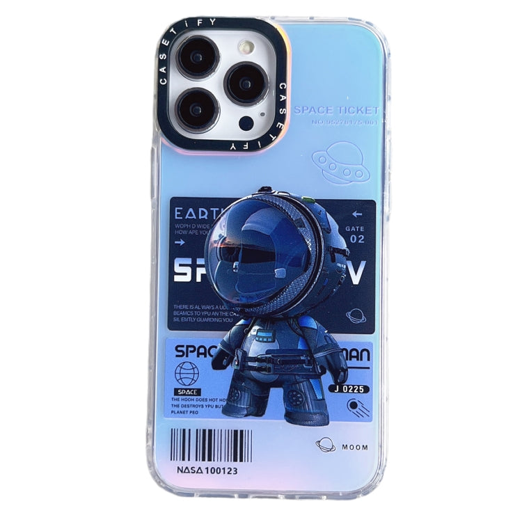 For iPhone 14 Pro Astronaut Pattern Shockproof PC Protective Phone Case(Black) - iPhone 14 Pro Cases by buy2fix | Online Shopping UK | buy2fix