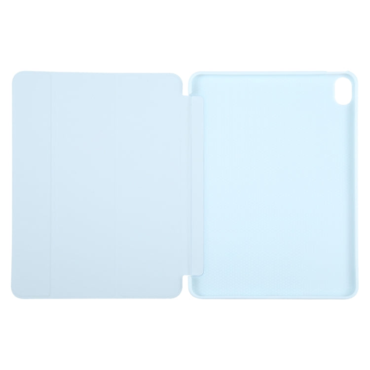 For iPad 10.9 2022 / Air 5 / Air 4 GEBEI 3-folding Holder Shockproof Flip Leather Tablet Case(Sky Blue) - iPad 10th Gen 10.9 Cases by GEBEI | Online Shopping UK | buy2fix