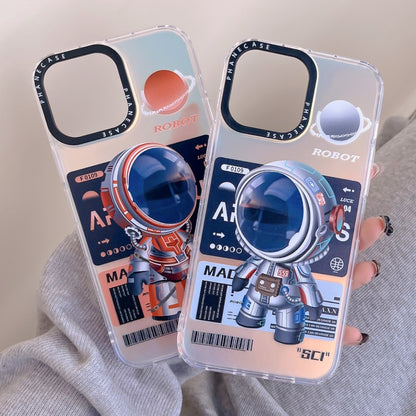 For iPhone 11 Mechanical Astronaut Pattern TPU Phone Case(Orange) - iPhone 11 Cases by buy2fix | Online Shopping UK | buy2fix