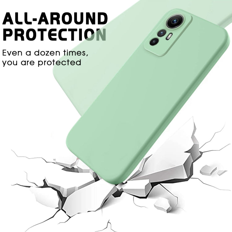 For Xiaomi Redmi Note 12S 4G Pure Color Liquid Silicone Shockproof Phone Case(Green) - Xiaomi Cases by buy2fix | Online Shopping UK | buy2fix