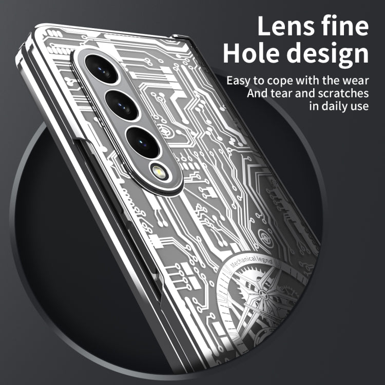 For Samsung Galaxy Z Fold3 5G Mechanical Legend Integrated Electroplating All-inclusive Phone Case(Silver) - Galaxy Phone Cases by buy2fix | Online Shopping UK | buy2fix