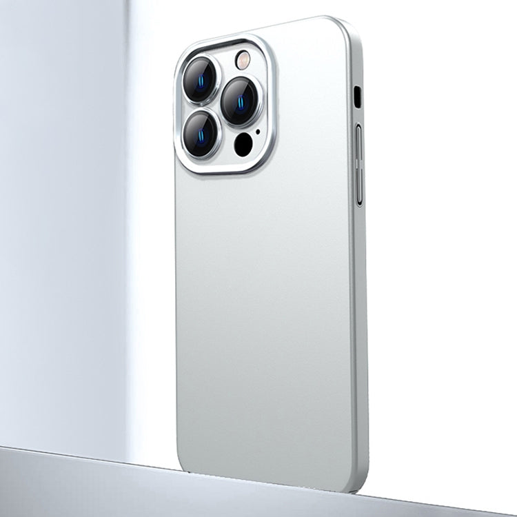 For iPhone 14 Pro Max Frosted Metal Material Phone Case with Lens Protection(White) - iPhone 14 Pro Max Cases by buy2fix | Online Shopping UK | buy2fix