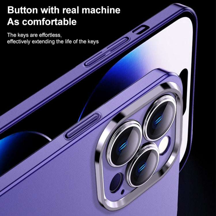For iPhone 13 Pro Max Frosted Metal Material Phone Case with Lens Protection(Grey) - iPhone 13 Pro Max Cases by buy2fix | Online Shopping UK | buy2fix