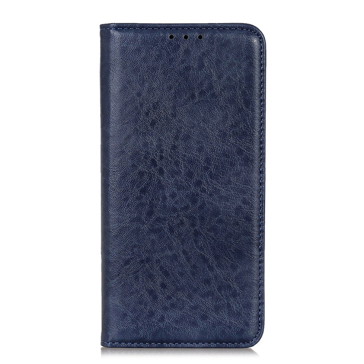 For iPhone 15 Pro Magnetic Crazy Horse Texture Horizontal Flip Leather Phone Case(Blue) - iPhone 15 Pro Cases by buy2fix | Online Shopping UK | buy2fix