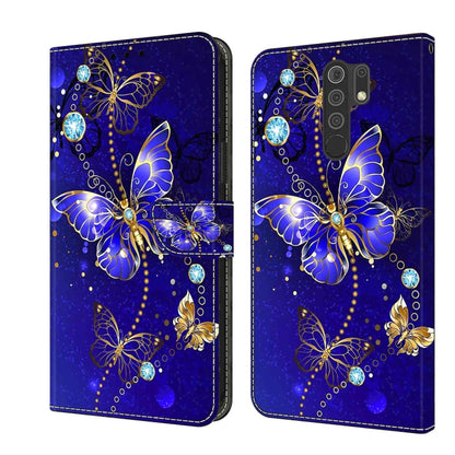 For Xiaomi Redmi 9 Crystal 3D Shockproof Protective Leather Phone Case(Diamond Butterfly) - Xiaomi Cases by buy2fix | Online Shopping UK | buy2fix