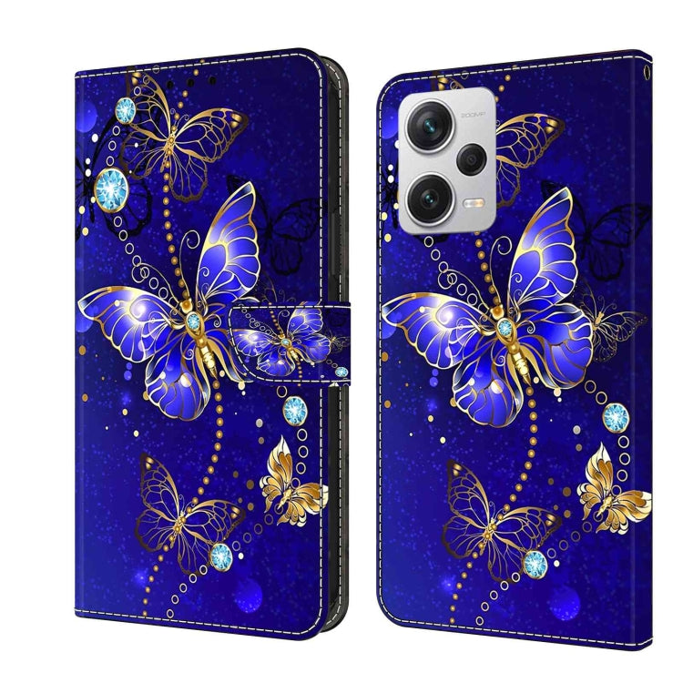 For Xiaomi Redmi Note 12 Pro+ Crystal 3D Shockproof Protective Leather Phone Case(Diamond Butterfly) - Xiaomi Cases by buy2fix | Online Shopping UK | buy2fix