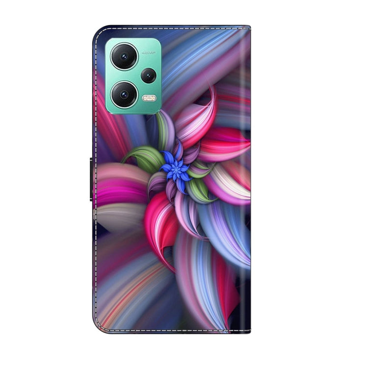 For Xiaomi Redmi Note 12 5G Global / Poco X5 Crystal 3D Shockproof Protective Leather Phone Case(Colorful Flower) - Xiaomi Cases by buy2fix | Online Shopping UK | buy2fix