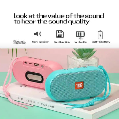 T&G TG179 Outdoor Multifunctional Wireless Bluetooth Speaker Support USB / TF / FM(Pink) - Mini Speaker by T&G | Online Shopping UK | buy2fix