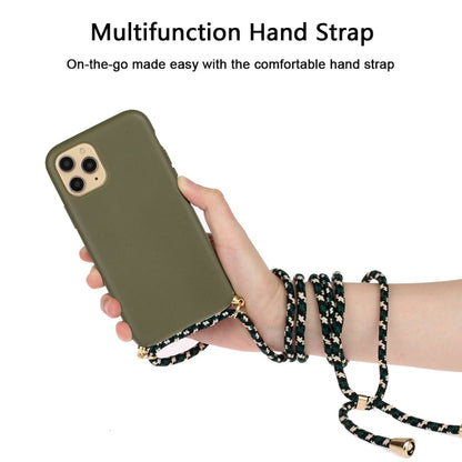 For iPhone 15 Pro Max Wheat Straw Material + TPU Phone Case with Lanyard(Army Green) - iPhone 15 Pro Max Cases by buy2fix | Online Shopping UK | buy2fix