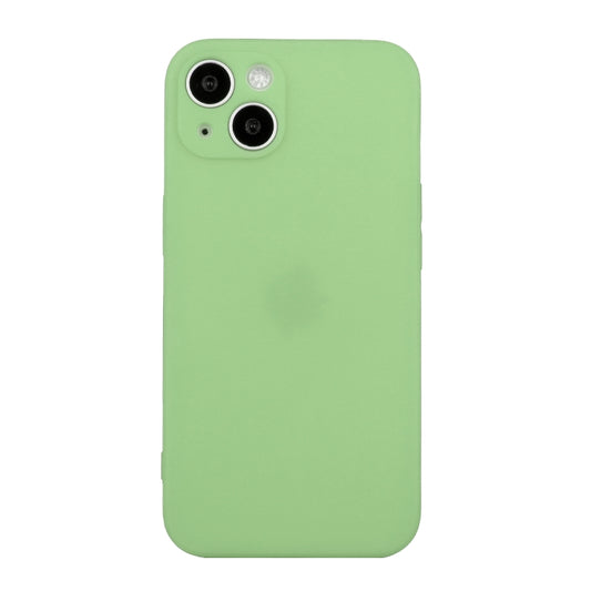 For iPhone 15 Plus Straight Edge Solid Color TPU Shockproof Phone Case(Matcha Green) - iPhone 15 Plus Cases by buy2fix | Online Shopping UK | buy2fix