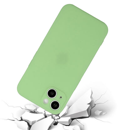 For iPhone 15 Plus Straight Edge Solid Color TPU Shockproof Phone Case(Matcha Green) - iPhone 15 Plus Cases by buy2fix | Online Shopping UK | buy2fix