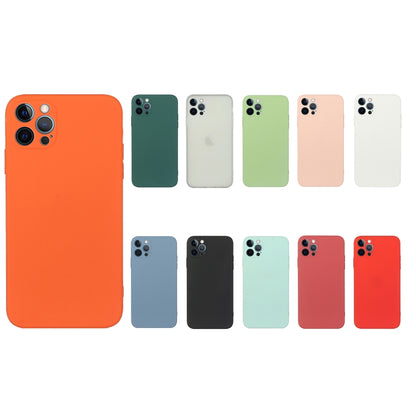 For iPhone 15 Straight Edge Solid Color TPU Shockproof Phone Case(Light Cyan) - iPhone 15 Cases by buy2fix | Online Shopping UK | buy2fix