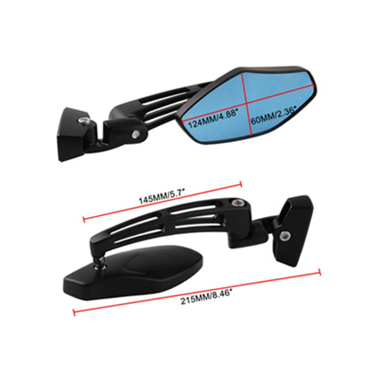 1Pair SF-062 Motorcycle Modified Rearview Mirror Reflective Mirror(Black) - Side Mirrors by buy2fix | Online Shopping UK | buy2fix